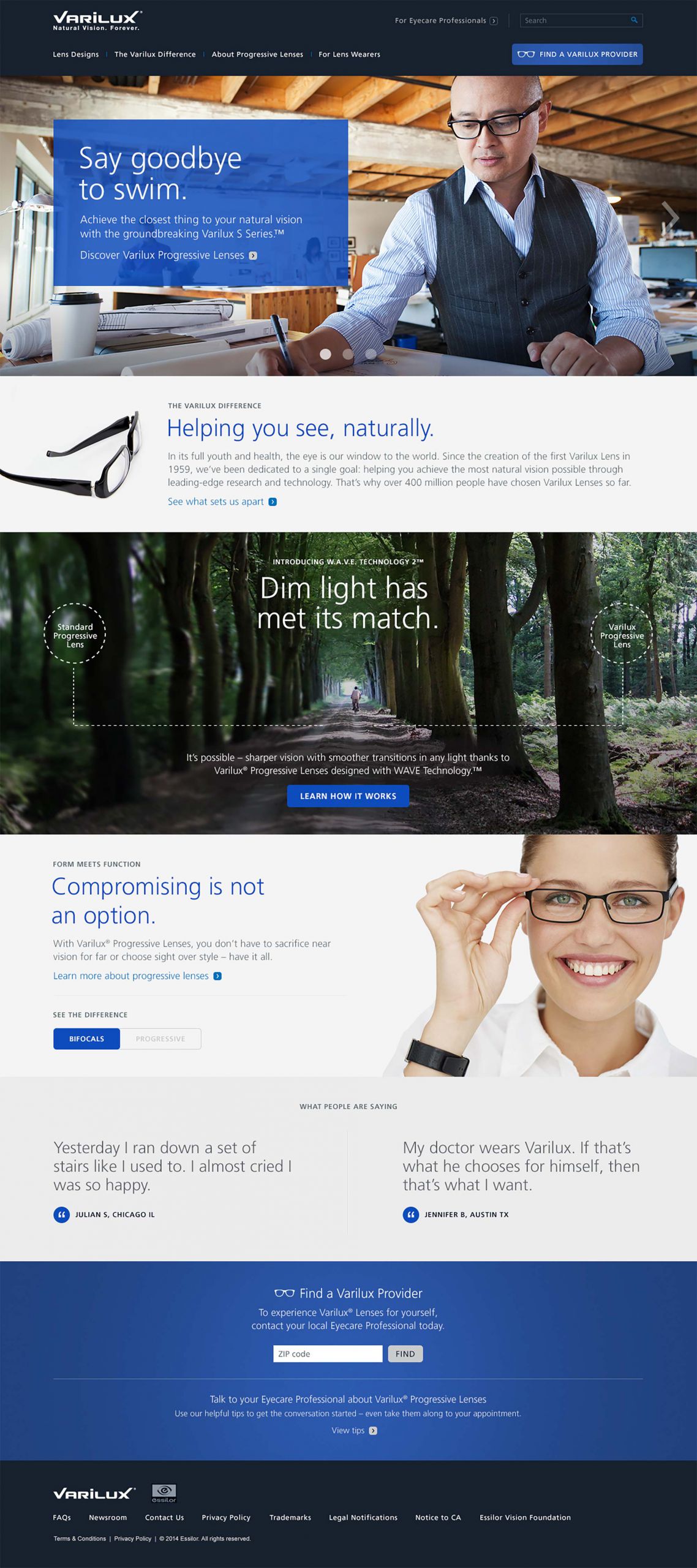 Essilor Varilux Homepage