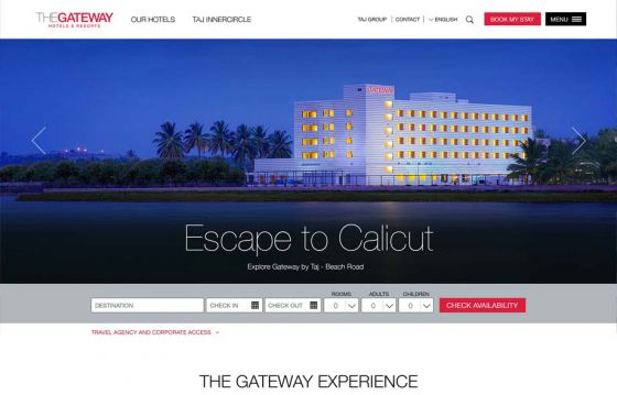 Gateway Hotels and Resorts website