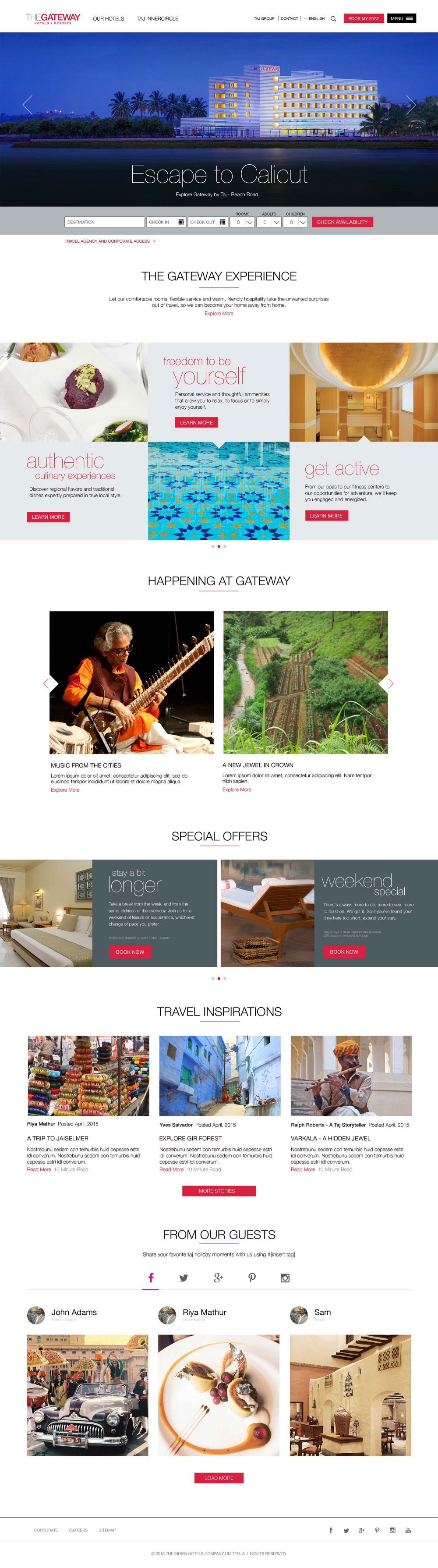 Gateway Hotels homepage