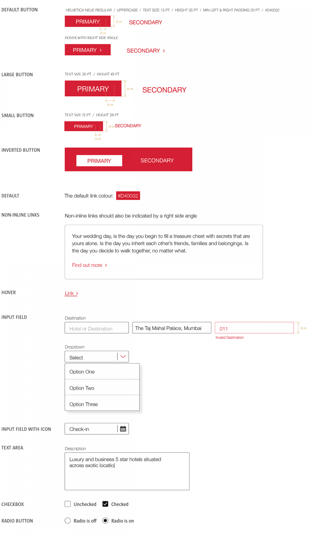 Gateway Hotels Style Sheet