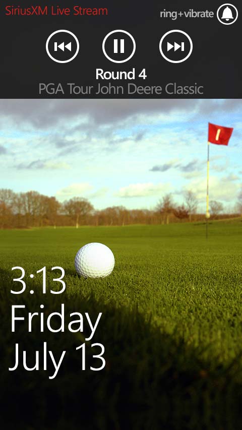 PGA Tour Windows 8 Mobile App Video Screen