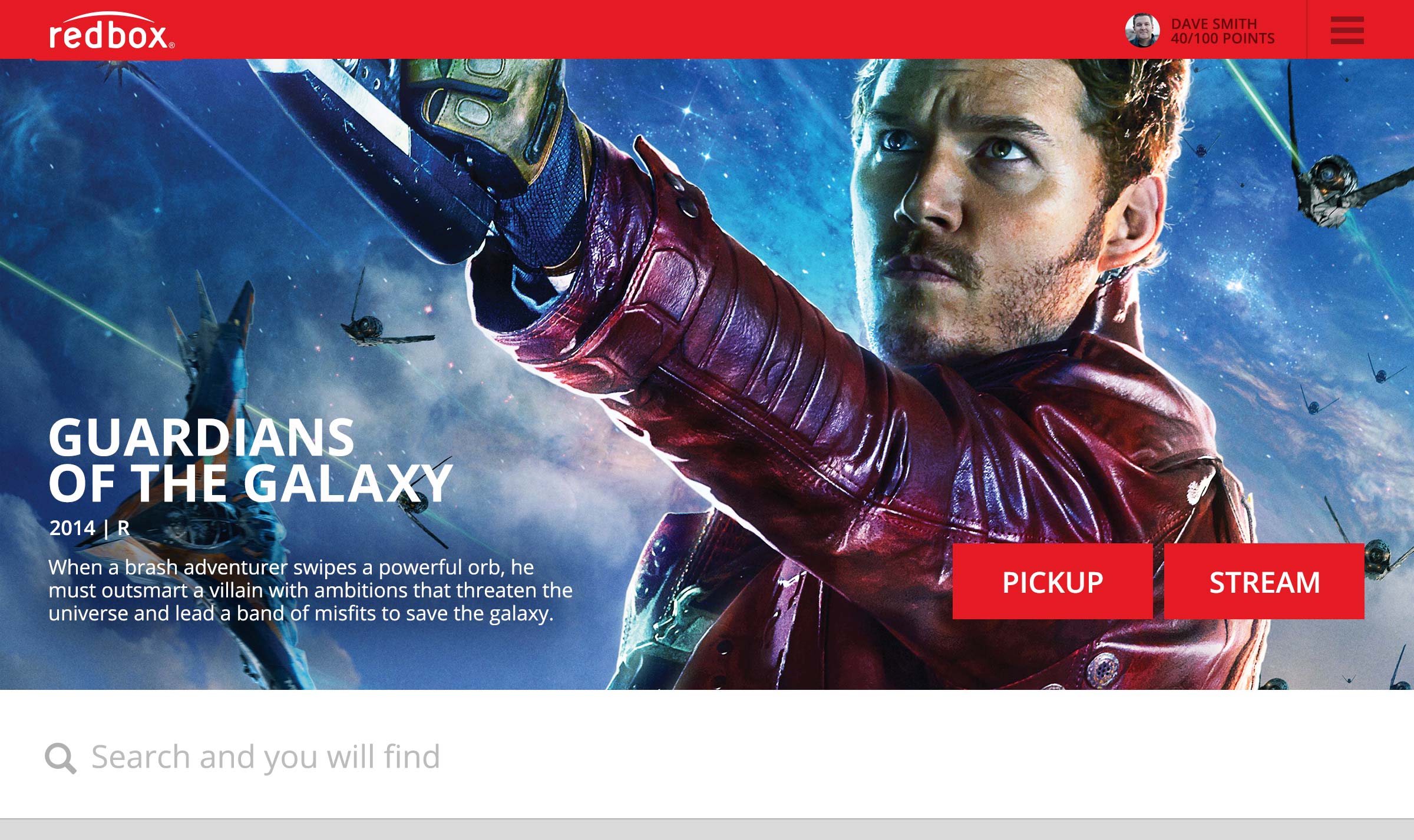 Redbox.com site design concept