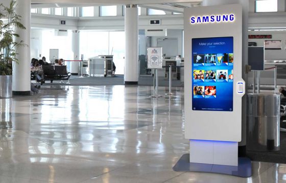 Samsung NFC content vending machine kiosk
