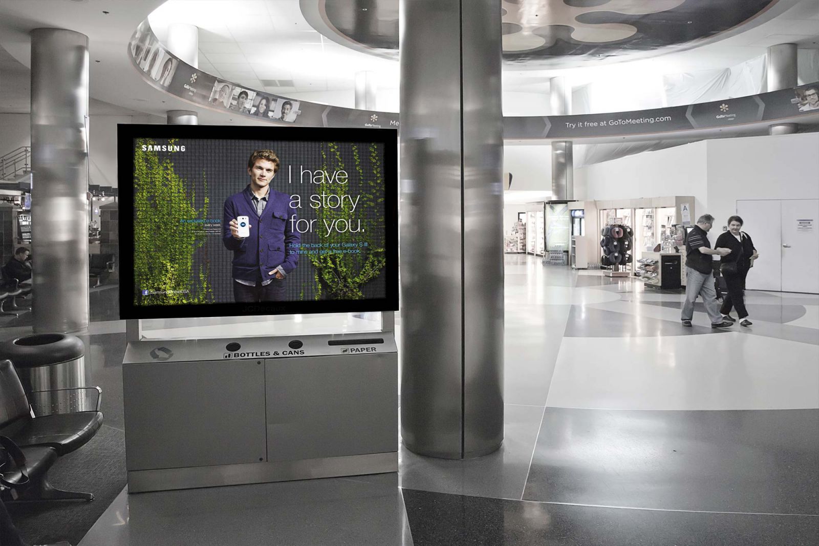 Samsung NFC powered poster in airport