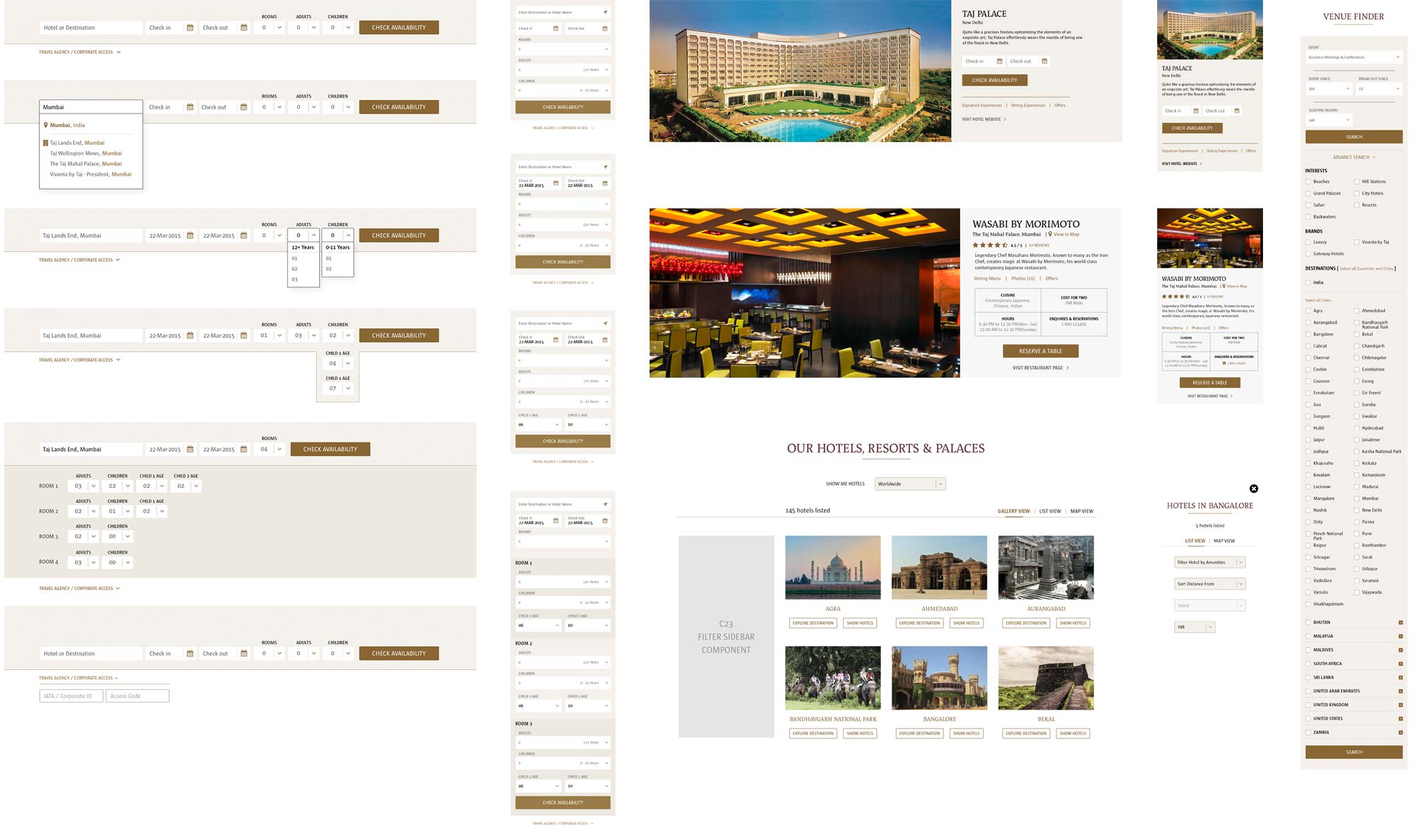 Taj Group component library