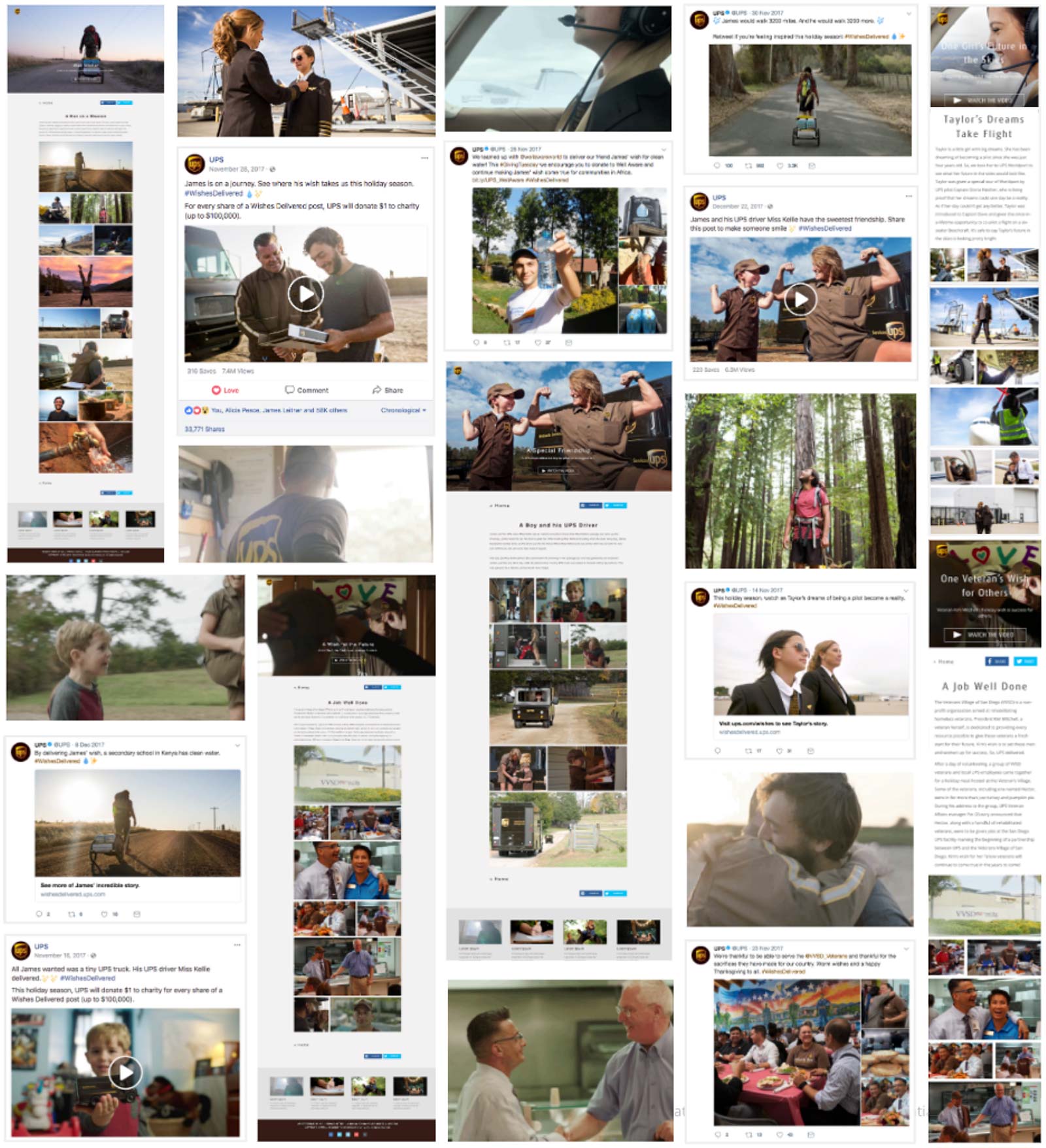 UPS Wishes Delivered 2017 Social Posts