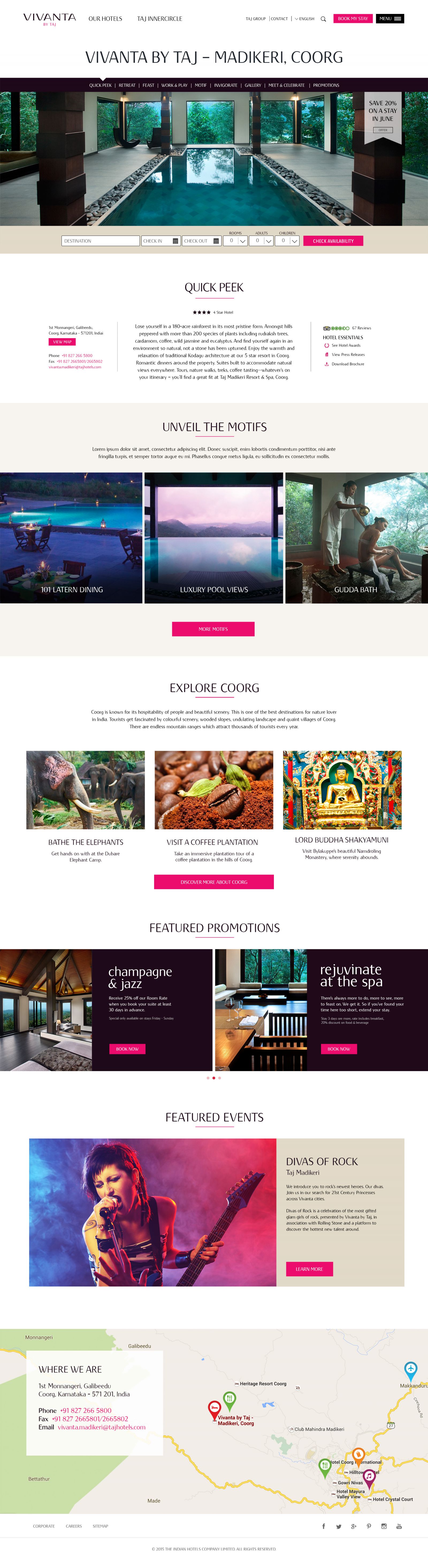 Vivanta Hotel Page - Madikeri, Coorg