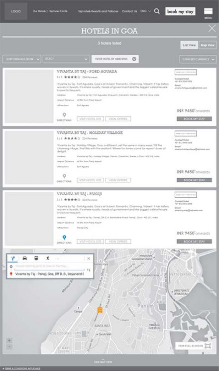 Vivanta wireframe