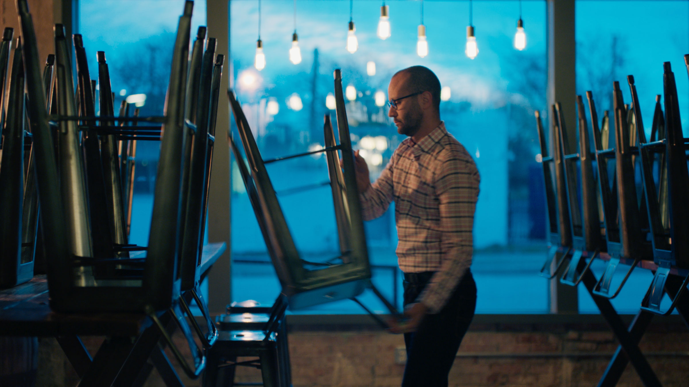 A scene from one of the Waste Management TV spots