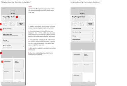 IHG mobile app annotated wireframe