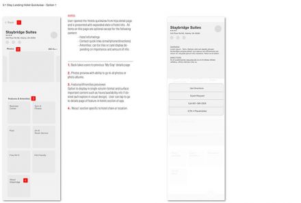 IHG mobile app annotated wireframe
