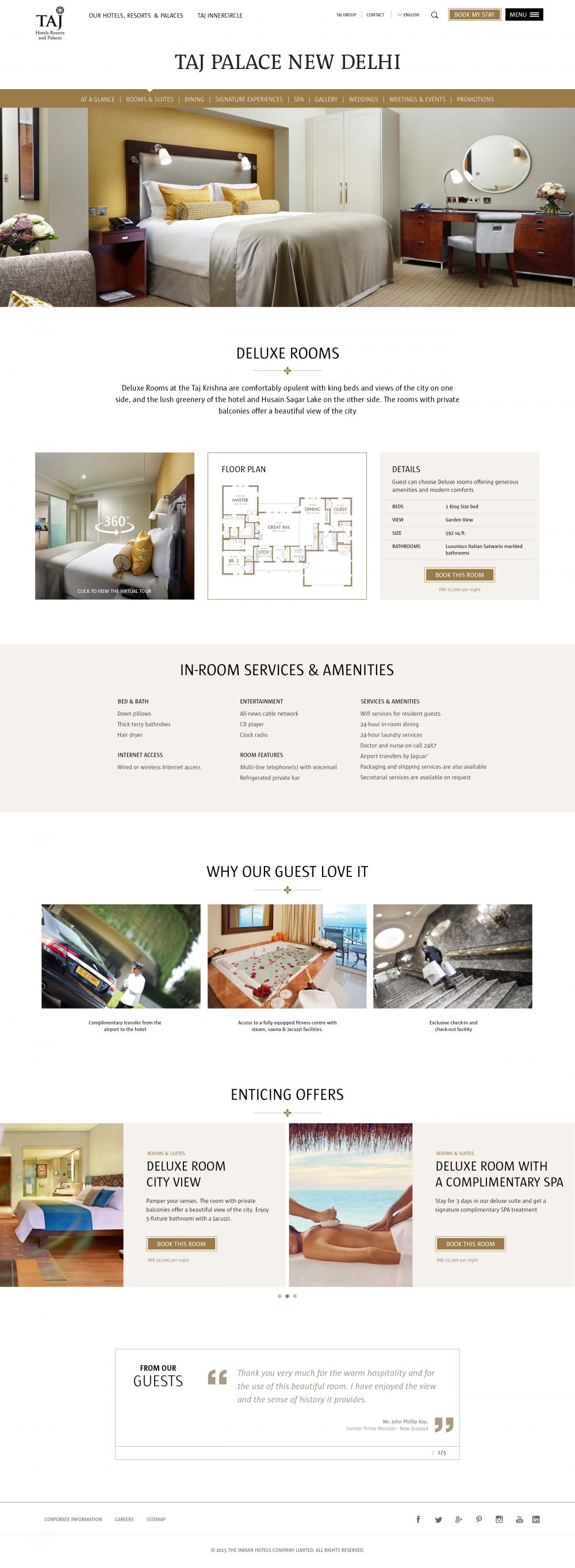 Room detail page