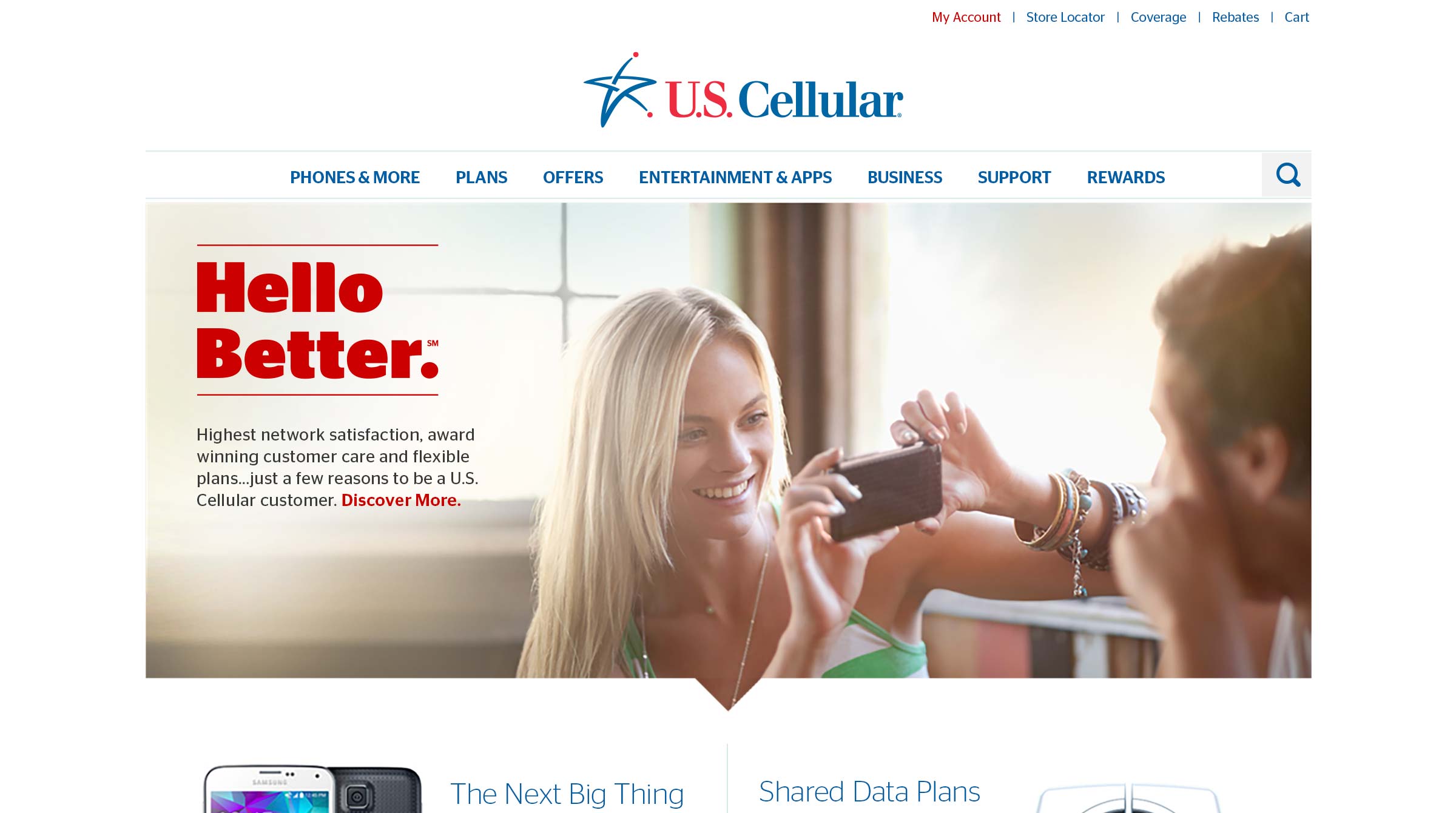 US Cellular Site Redesign Concept