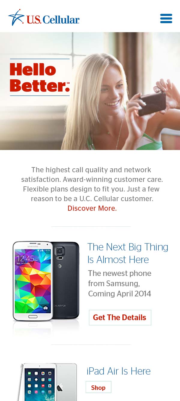 Mobile home page