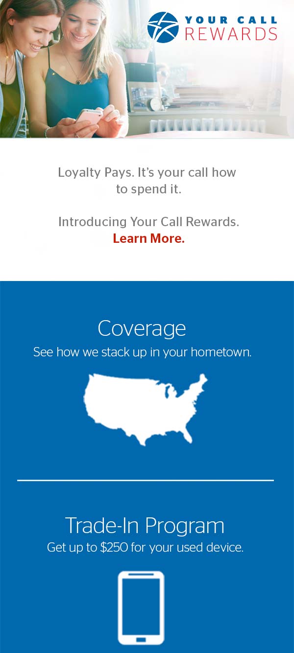 Mobile screen - network rewards and features