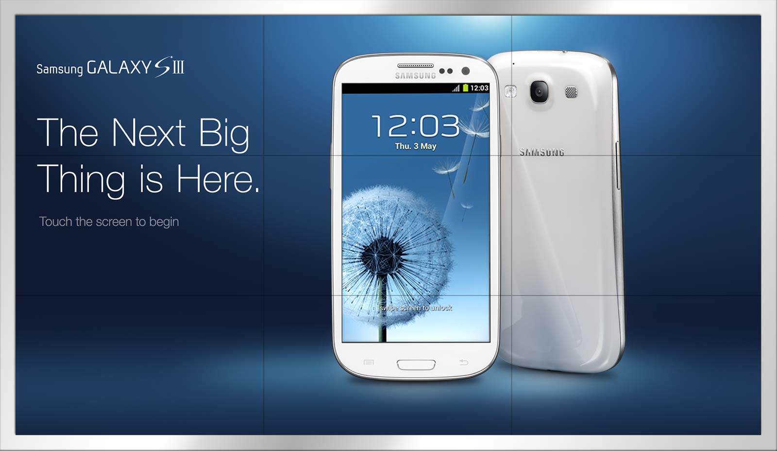 Samsung interactive wall interface brand screen