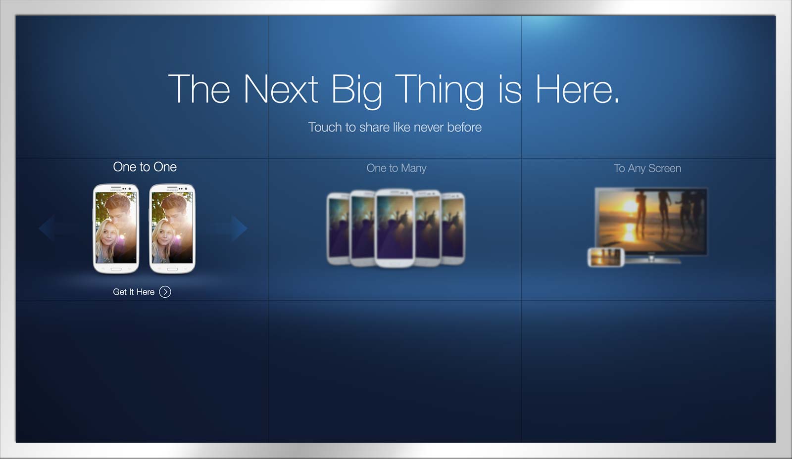 Samsung Interactive Wall Interface