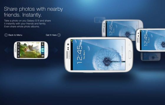Samsung Galaxy SIII Interactive Wall
