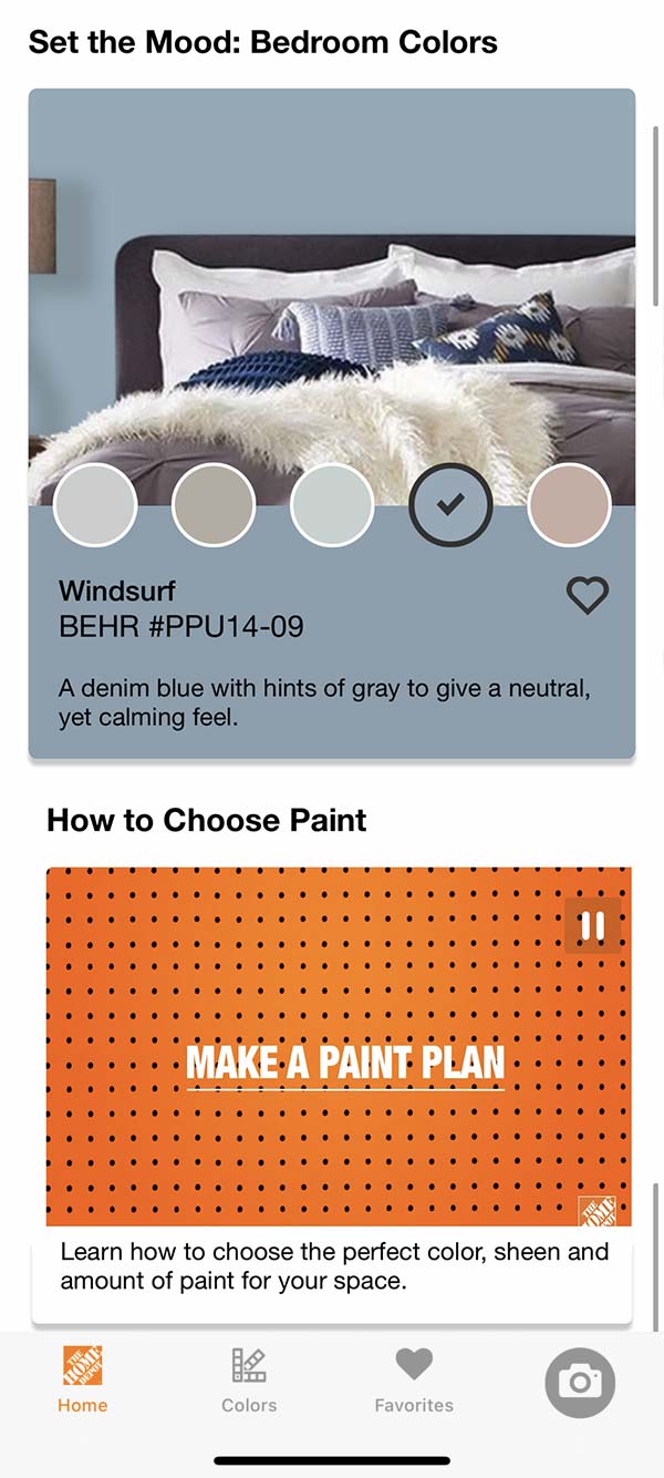 More Project Color app home screen content