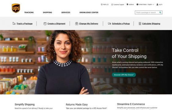 ups.com visual redesign