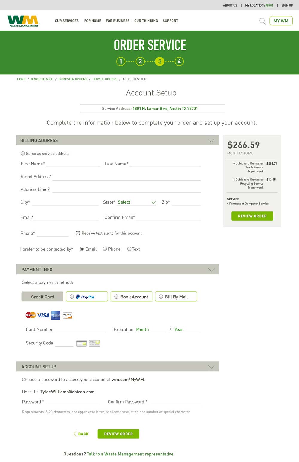 Account Setup