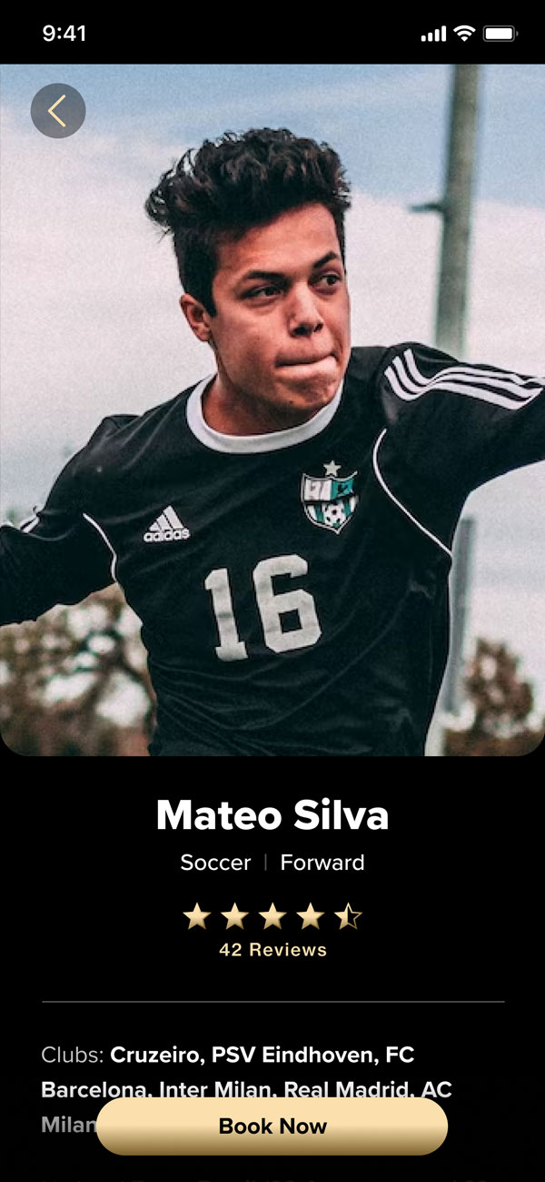 Talent profile screen